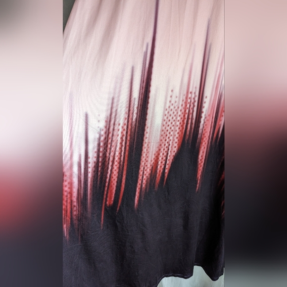 🌸 Boho Maxi Dress Festival Coverup Pink Red Tie Dye Ombre Beach L XL - Picture 9 of 16